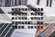 如何有效进行网站流量统计和分析,网站流量统计与分析,如何科学管理网站流量?,网站流量管理、分析与优化 如何有效进行网站流量统计和分析,网站流量统计与分析,如何科学管理网站流量?,网站流量管理、分析与优化