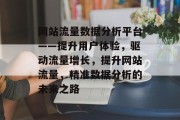 网站流量数据分析平台——提升用户体验,驱动流量增长,提升网站流量,精准数据分析的未来之路 网站流量数据分析平台——提升用户体验,驱动流量增长,提升网站流量,精准数据分析的未来之路