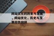网站优化的历史与发展,网站优化,历史与发展趋势回顾 网站优化的历史与发展,网站优化,历史与发展趋势回顾