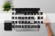 提升SEO排名的高效方式——重庆搜索引擎优化网站快速排,重庆搜索引擎优化,提升关键词排名的实战秘籍 提升SEO排名的高效方式——重庆搜索引擎优化网站快速排,重庆搜索引擎优化,提升关键词排名的实战秘籍