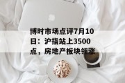 博时市场点评7月10日：沪指站上3500点，房地产板块领涨