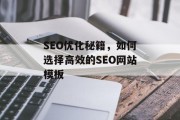SEO优化秘籍,如何选择高效的SEO网站模板 SEO优化秘籍,如何选择高效的SEO网站模板