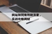 网站如何有效刷流量，实战攻略揭秘