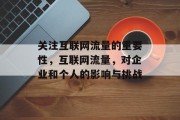 关注互联网流量的重要性,互联网流量,对企业和个人的影响与挑战 关注互联网流量的重要性,互联网流量,对企业和个人的影响与挑战