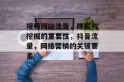 视频网站流量,理解与挖掘的重要性,抖音流量,网络营销的关键要素 视频网站流量,理解与挖掘的重要性,抖音流量,网络营销的关键要素