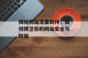 揭秘网站流量劫持,如何捍卫你的网站安全与权益 揭秘网站流量劫持,如何捍卫你的网站安全与权益