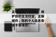 正版插件网站揭秘,保护你的合法权益,正版插件,你的个人信息安全不容侵犯! 正版插件网站揭秘,保护你的合法权益,正版插件,你的个人信息安全不容侵犯!