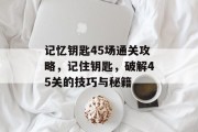 记忆钥匙45场通关攻略，记住钥匙，破解45关的技巧与秘籍