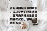 百万级网站流量的背后,成功背后的秘密武器,百万级网站流量背后的秘密武器,策略、技术与方法 百万级网站流量的背后,成功背后的秘密武器,百万级网站流量背后的秘密武器,策略、技术与方法