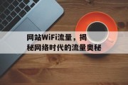 网站WiFi流量,揭秘网络时代的流量奥秘 网站WiFi流量,揭秘网络时代的流量奥秘