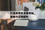 打造高效导流量网站，策略与实践解析