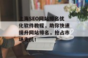 上海SEO网站排名优化软件教程,助你快速提升网站排名,抢占市场先机! 上海SEO网站排名优化软件教程,助你快速提升网站排名,抢占市场先机!