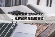 网站流量数据包装技巧，让你的网站数据更吸引人