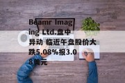 Beamr Imaging Ltd.盘中异动 临近午盘股价大跌5.08%报3.08美元