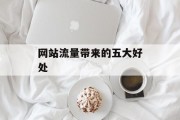 网站流量带来的五大好处 网站流量带来的五大好处