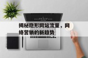 揭秘隐形网站流量,网络营销的新趋势 揭秘隐形网站流量,网络营销的新趋势