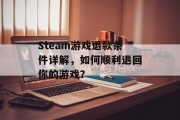 Steam游戏退款条件详解,如何顺利退回你的游戏? Steam游戏退款条件详解,如何顺利退回你的游戏?