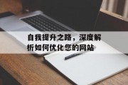 自我提升之路,深度解析如何优化您的网站 自我提升之路,深度解析如何优化您的网站