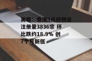 美联：香港9月份物业注册量3836宗 环比跌约18.9% 创7个月新低