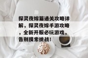 探灵夜嫁篇通关攻略详解，探灵夜嫁手游攻略，全新开服必玩游戏，告别摸索挑战！