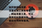 如何查网站流量,网站流量检测工具有哪些?,网站流量工具,可以提供实时数据分析、流量趋势预测等服务。 如何查网站流量,网站流量检测工具有哪些?,网站流量工具,可以提供实时数据分析、流量趋势预测等服务。