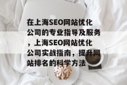 在上海SEO网站优化公司的专业指导及服务,上海SEO网站优化公司实战指南,提升网站排名的科学方法