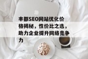 丰都SEO网站优化价格揭秘,性价比之选,助力企业提升网络竞争力 丰都SEO网站优化价格揭秘,性价比之选,助力企业提升网络竞争力
