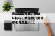 网站SEO发布,策略与技巧,助你提升网站排名与流量 网站SEO发布,策略与技巧,助你提升网站排名与流量