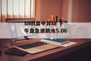 Sndl盘中异动 下午盘急速跳水5.06% Sndl盘中异动 下午盘急速跳水5.06%