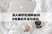 深入解析检测网站SEO效果的方法与技巧 深入解析检测网站SEO效果的方法与技巧