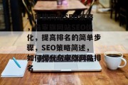 乌审旗网站SEO策略,乌审旗网站SEO优化,提高排名的简单步骤,SEO策略简述,如何提升乌审旗网站排名 乌审旗网站SEO策略,乌审旗网站SEO优化,提高排名的简单步骤,SEO策略简述,如何提升乌审旗网站排名