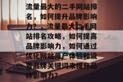 流量最大的二手网站排名，如何提升品牌影响力？，流量最大二手网站排名攻略，如何提高品牌影响力，如何通过优化网站用户体验和设置品牌关键词来提升品牌影响力？