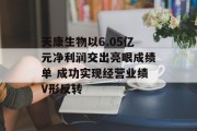 天康生物以6.05亿元净利润交出亮眼成绩单 成功实现经营业绩V形反转 天康生物以6.05亿元净利润交出亮眼成绩单 成功实现经营业绩V形反转