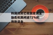 韩国政府已收回亚洲金融危机期间逾72%的救助资金 韩国政府已收回亚洲金融危机期间逾72%的救助资金