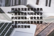 网站免流量免费全黄色,黑客攻击与网络安全的双面视角,避免免费全黄网站的危害及黑客攻击防范策略 网站免流量免费全黄色,黑客攻击与网络安全的双面视角,避免免费全黄网站的危害及黑客攻击防范策略