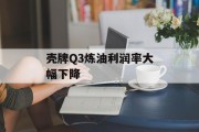 壳牌Q3炼油利润率大幅下降 壳牌Q3炼油利润率大幅下降