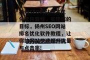 扬州SEO网站排名优化软件教程,实现您的目标,扬州SEO网站排名优化软件教程,让你的网站快速提升流量与点击率!