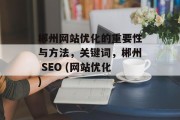 郴州网站优化的重要性与方法，关键词，郴州 SEO (网站优化)