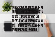 网络营销中的流量不足问题,分析原因及解决方案,网络营销: 流量不足的成因与解决方案,网络营销流量不足的原因及解决策略 网络营销中的流量不足问题,分析原因及解决方案,网络营销: 流量不足的成因与解决方案,网络营销流量不足的原因及解决策略