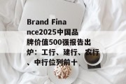 Brand Finance2025中国品牌价值500强报告出炉:工行、建行、农行、中行位列前十 Brand Finance2025中国品牌价值500强报告出炉:工行、建行、农行、中行位列前十