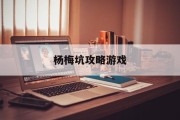 杨梅坑攻略游戏