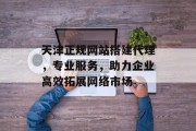 天津正规网站搭建代理，专业服务，助力企业高效拓展网络市场