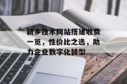 新乡技术网站搭建收费一览,性价比之选,助力企业数字化转型 新乡技术网站搭建收费一览,性价比之选,助力企业数字化转型