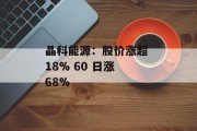晶科能源:股价涨超 18% 60 日涨 68% 晶科能源:股价涨超 18% 60 日涨 68%