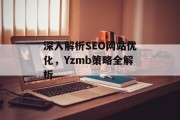 深入解析SEO网站优化,Yzmb策略全解析 深入解析SEO网站优化,Yzmb策略全解析