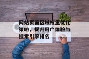网站页面区域权重优化策略,提升用户体验与搜索引擎排名 网站页面区域权重优化策略,提升用户体验与搜索引擎排名