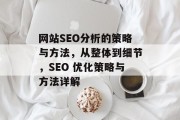 网站SEO分析的策略与方法,从整体到细节,SEO 优化策略与方法详解 网站SEO分析的策略与方法,从整体到细节,SEO 优化策略与方法详解
