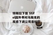 特斯拉下挫 Stifel因外界对马斯克的反感下调公司目标价 特斯拉下挫 Stifel因外界对马斯克的反感下调公司目标价