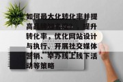 如何最大化转化率并提高品牌知名度?,提升转化率,优化网站设计与执行、开展社交媒体营销、举办线上线下活动等策略
