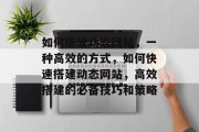 如何搭建动态网站,一种高效的方式,如何快速搭建动态网站,高效搭建的必备技巧和策略